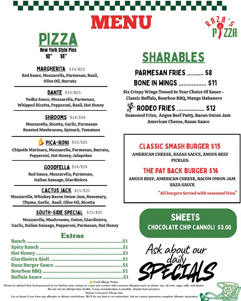 Raza's Pizza Bone In Wings